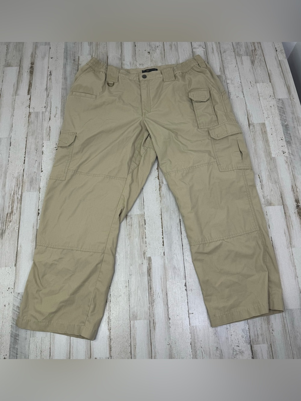5.11 Tactical Men's 38x28 Tan Solid Cargo Tactical Pants Regular